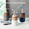 Hand Soap Dispenser, Dish Soap Dispenser for Kitchen, 14.2oz Ceramic Soap Dispenser with Silver Pump, Refillable Soap and Lotion Dispenser, Modern