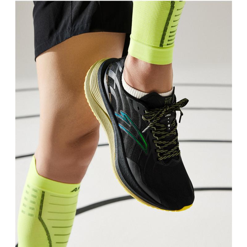 Anta Champion 3rd Gen PRO Wear-Resistant Low-Top Running Shoes Men's Black Green Sneakers 112435561-3