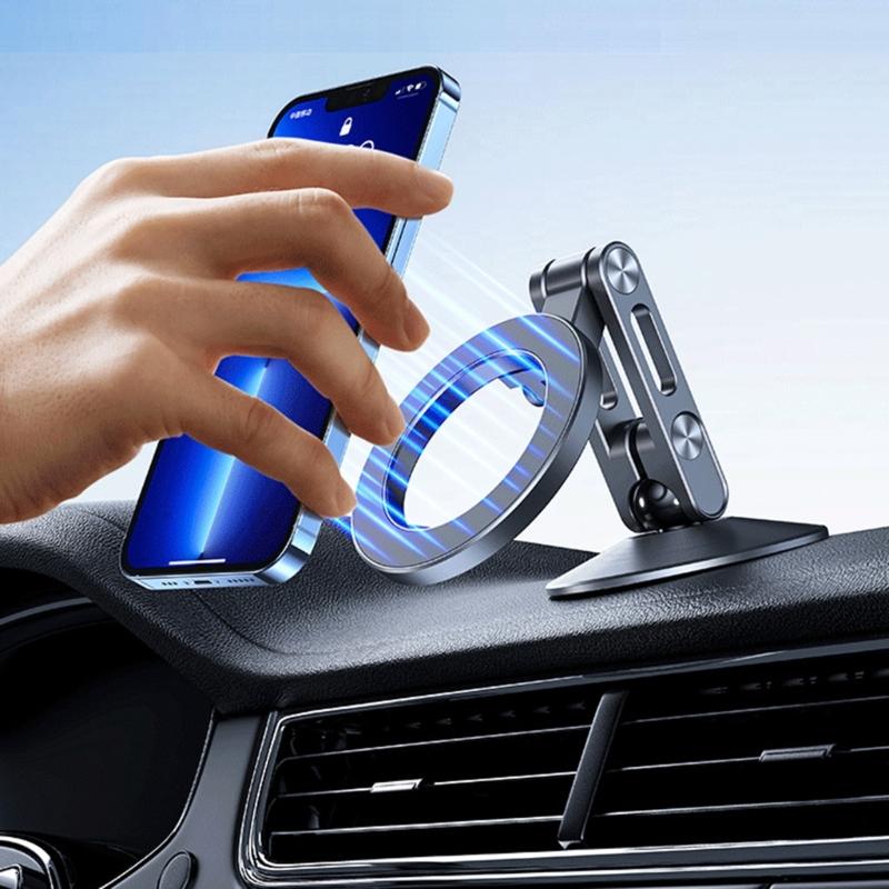 Windshield Smartphone Mount Support Bracket with Vacuum Magnetic Suction 360 Degree Rotatable for Navigation Video Calls