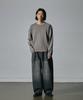 Whoops Garments Washed Overlap Neck Knit Tee [Ash Brown]