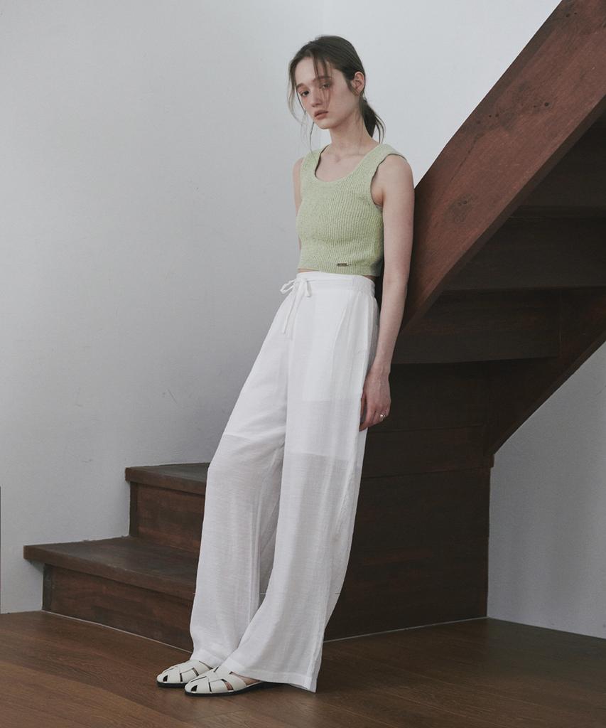 BELLOL Medal Square Neck Sleeveless Melon