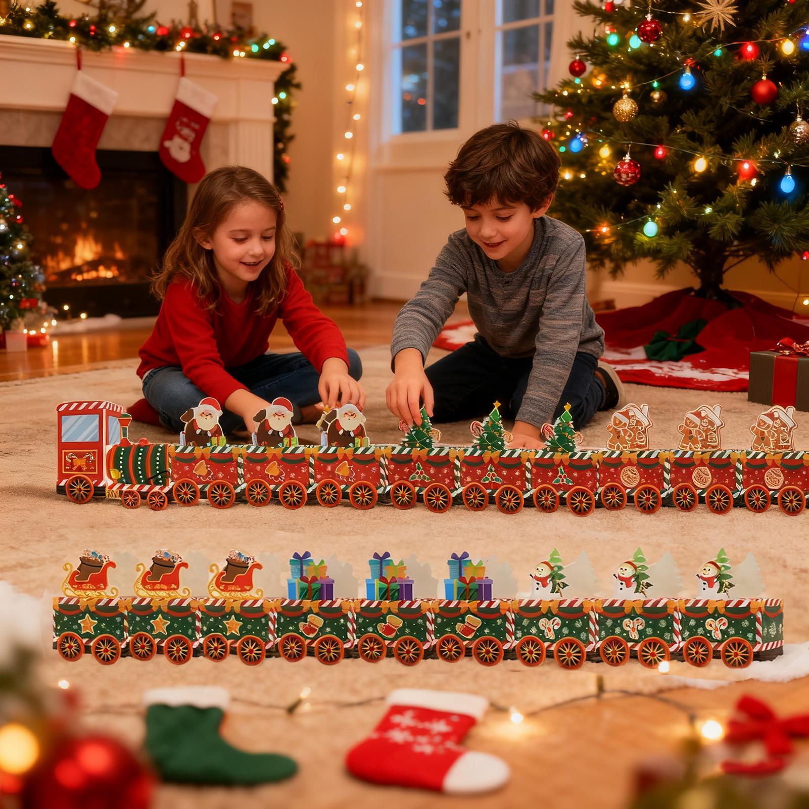 

Christmas Gift Box 24 Pieces Train Shape Multi Compartment Organizer Christmas Gift Storage Box For Kids Friends Home Offices other
