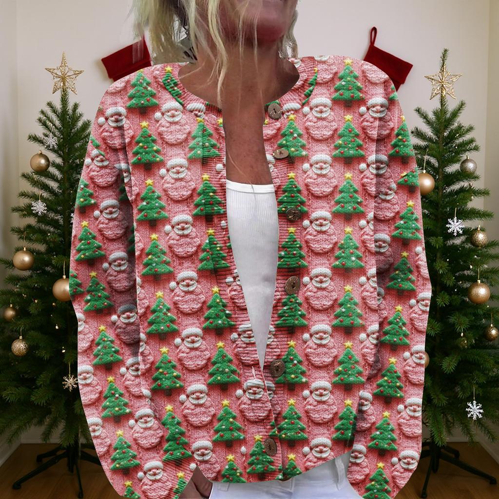 Women'S Christmas Sweater Cute Fun Christmas Sweater Fall And Winter Long Sleeve Knitted Sweater