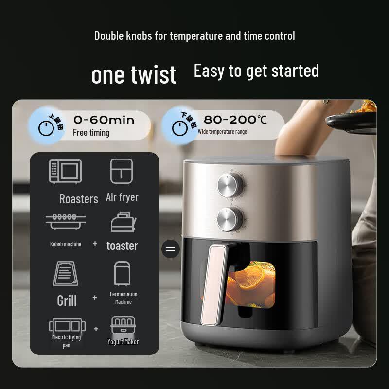 Midea 6.5L Visible Air Fryer Oven with Dual Heat Source CN plug (adapter included)