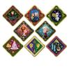 Premium Square Frozen 1 Gold Badge of 24K Gold Square Button Vol. (Box 8) DKBP-S01, Plated, Badge, Approx. 7.6cm