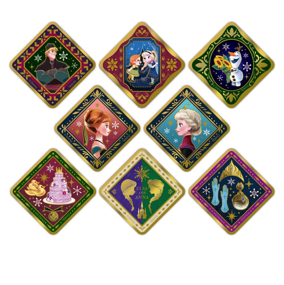 Tenyo Premium Square Frozen 1 Gold Badge of 24K Gold Square Button Vol. (Box 8) DKBP-S01, Plated, Badge, Approx. 7.6cm