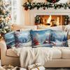 Winter Snow Scenery Pillowcase Printed Polyester 40/45/50Cm Throw Pillowcover Decorative Sofa Cushion Pillowslip Home Decor