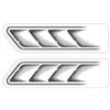 2Pcs/Set Creative 3D Car Stickers Side Fake Vents Front Cover Decorative Decals