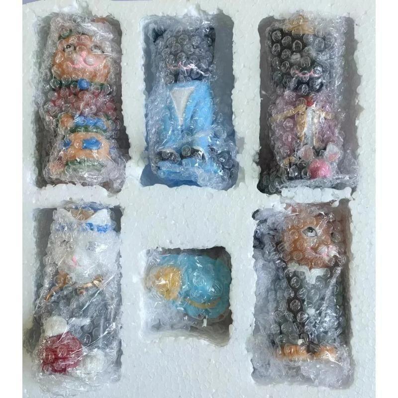 6Pcs Cat Nativity Figurines Set, Resin Kitten Christmas Decor, Cute Cat Themed Nativity Scene Ornaments, Funny Holiday Home Decor Gift