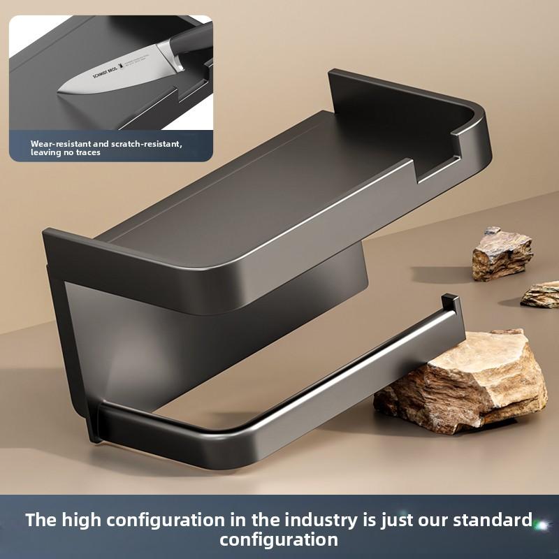 ABS Toilet Paper Holder No Drill Kitchen Storage Bathroom Accessories Self-Adhesive Wall Mounted Tissue Rack Paper Dispenser