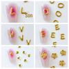 Nail Art Decorations: LOVE Letters, Hearts, Flowers, Metal Alloy Hollow Designs for DIY Journals