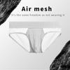 Men's Translucent Low Waist Briefs, Sexy Breathable Sports Fitness Underwear For Men Fashion Solid Color Man Underpants
