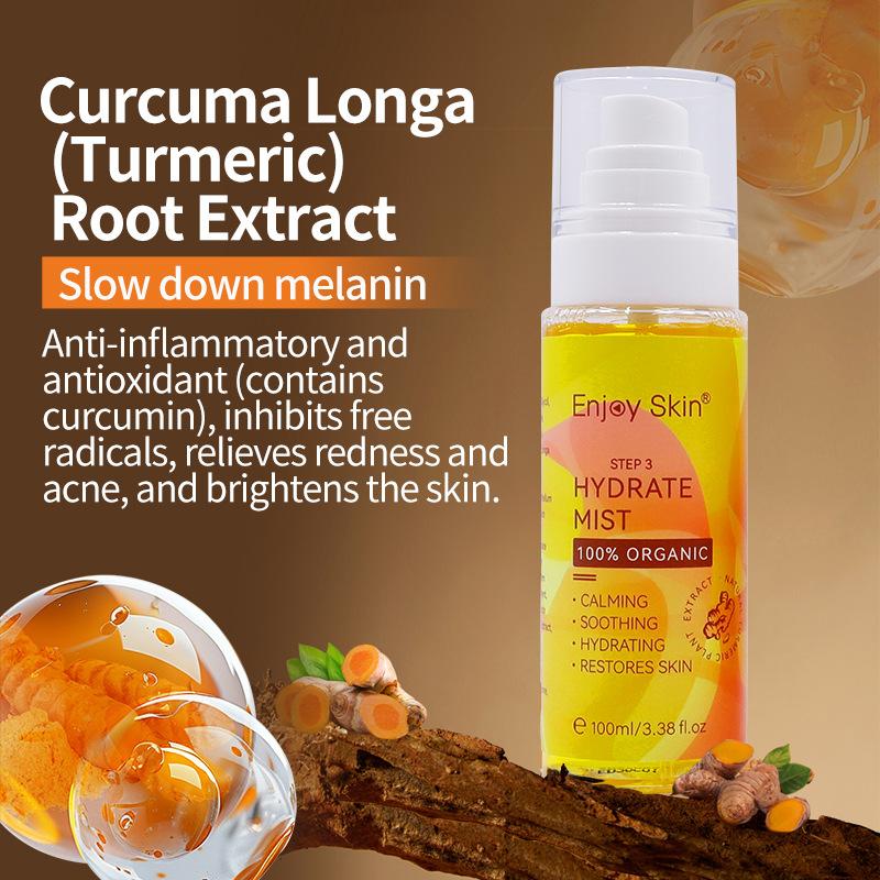 Turmeric Toner Hydrating Brightening Essence Water for Wet Compress Skin Repair Skincare