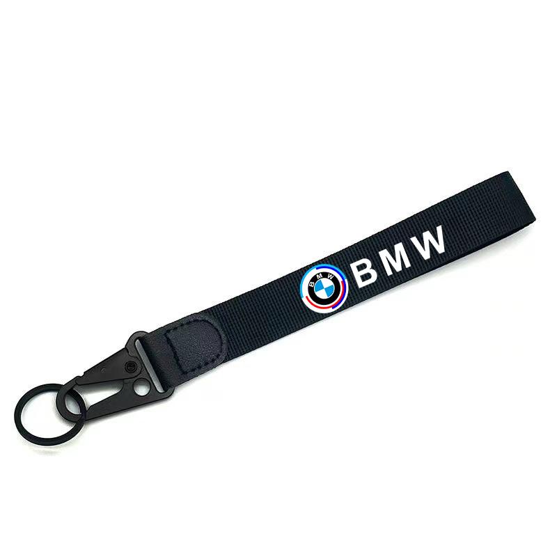 ZBIF1 Car Styling Nylon Keychain Embroidery Anti-loss Keyring For BMW F30 F10 E90 F20 E46 E60 E92 E91 E28 X3 X1 X2 E70 E39 E36 E87 X7