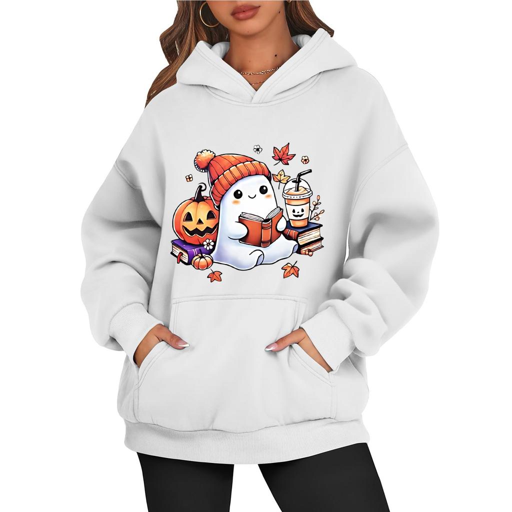 Modisches, vielseitiges und lässiges Kapuzen-Sweatshirt für Damen, langärmeliges Sweatshirt mit Aufnäher