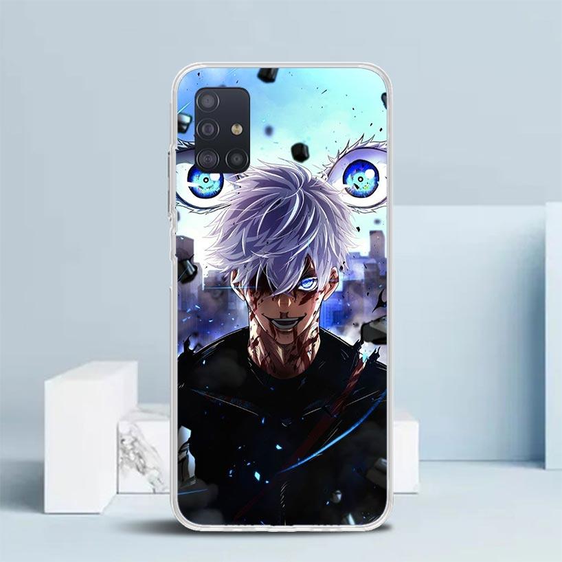 Kaisen J-Jujutsu Gojo Satoru Phone Case For Samsung Galaxy A52 A32 A22 A12 A51 A50S A30S A10S Note 20 Ultra 10 S10 Plus A31 A20