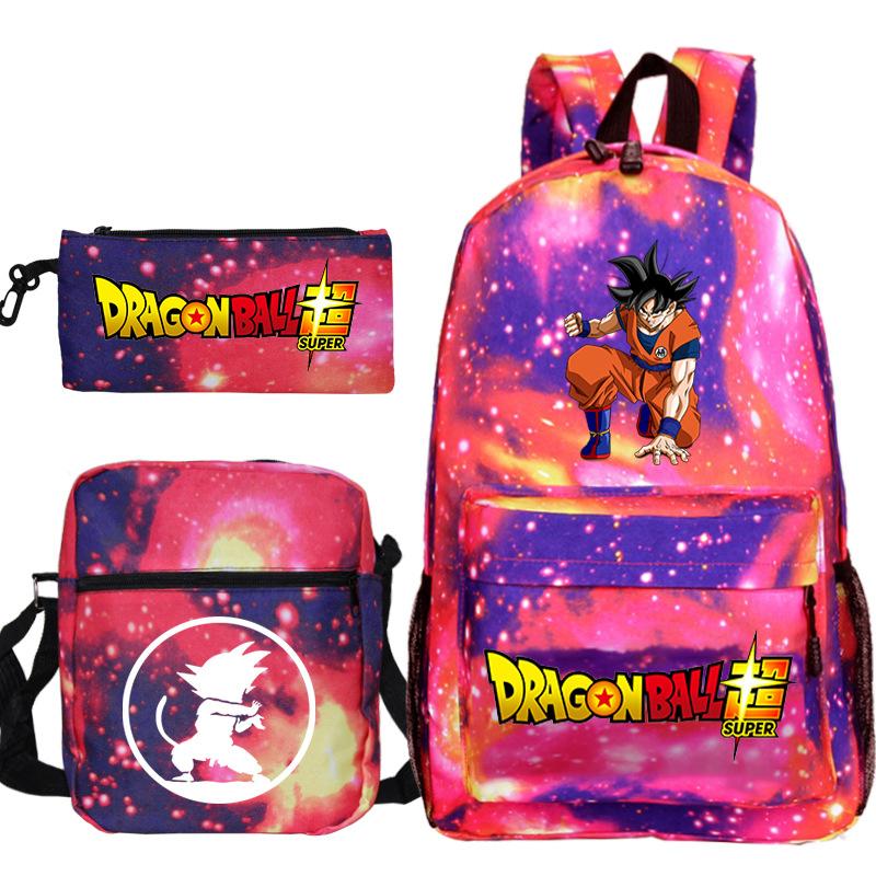 Dragon ball dragon ball three-piece set animation periphery new pencil case set leisure student backpack