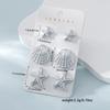 For jewelry summer geometric starfish shell shape women's stud earrings set versatile earrings foreign trade