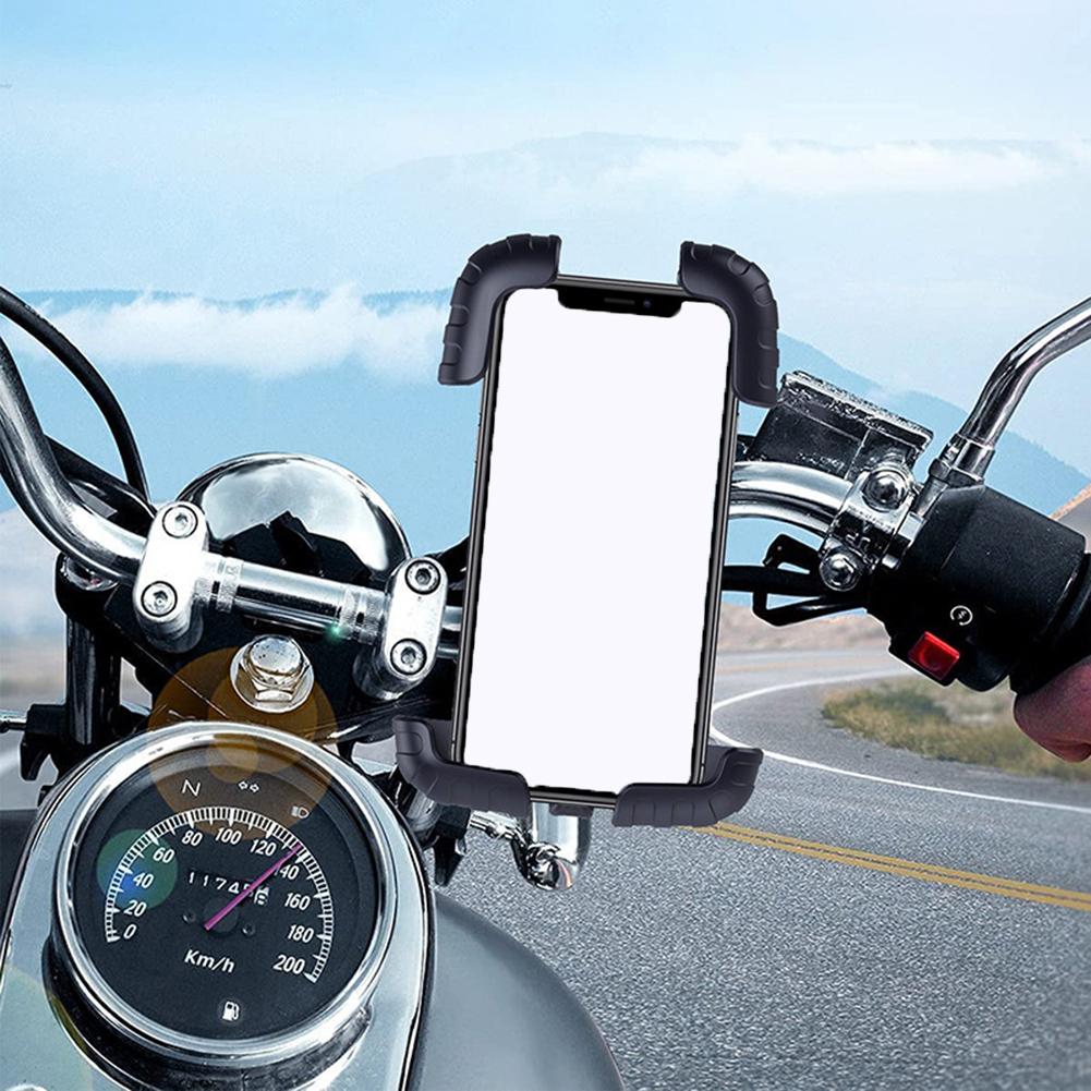 Motorcycle Cell Phone Holder for Navigation with Shockproof Bracket 360 Degree Rotation for Convenient Viewing