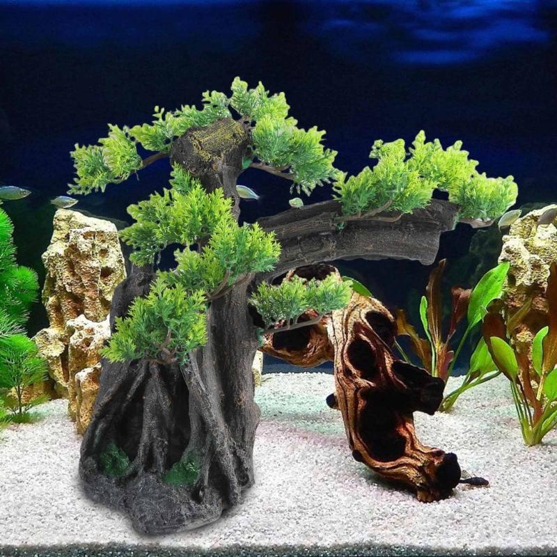 Landschaft Kiefernhaus Landschaft Aquarien Dekorationen für Aquarien Terrarium Garnelenhaus Antike Ornamente