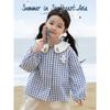 YouYou Girls' Cartoon Embroidery Doll Collar Shirt