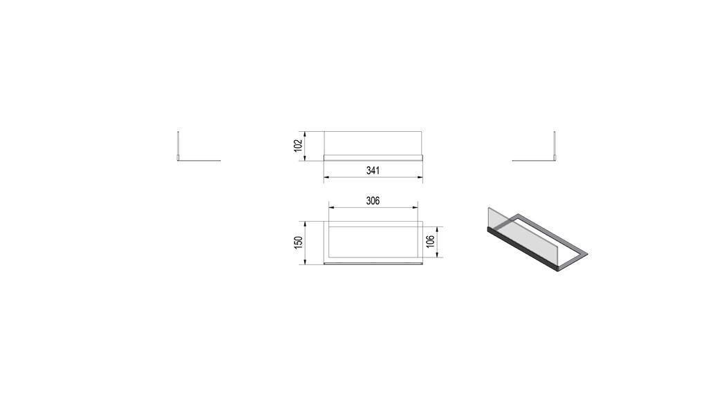Glazing for Biofireplace CHARLIE 2