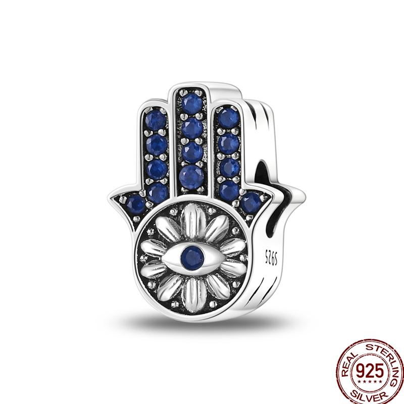 Copper Devil'S Eye Fatima Hand Charms Beads Tarot Cards Pendant Fit Original Bracelet Women Diy Jewelry Accessories