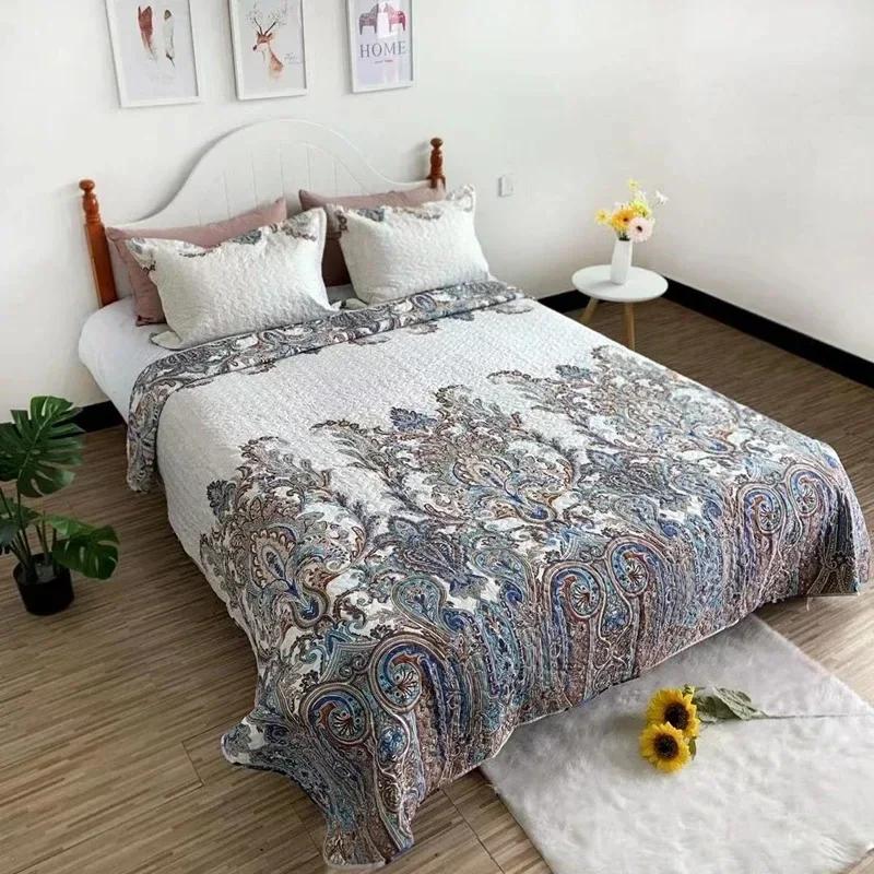 Bohemian Style Bedspread On The Bed Plaid Stitch Blanket Double Bed Sheets Bedspreads for Bed Cover Mattress Topper Sofa Cover