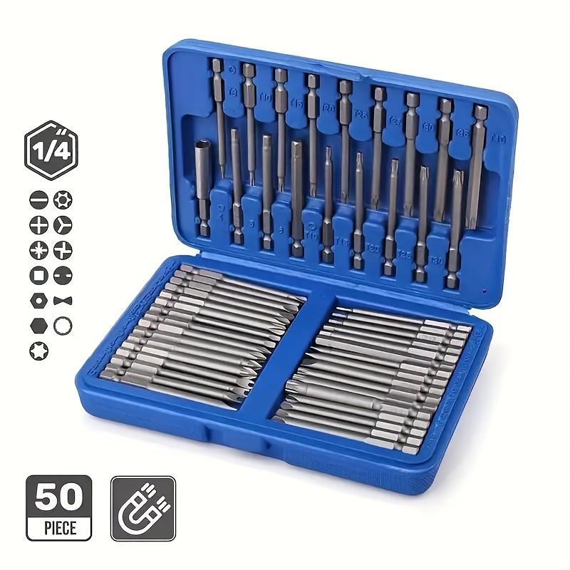 50-Piece Magnetic Screwdriver Bit Set - Extra-Long 75mm, Multifunctional & Durable, Perfect for DIY & Professional Use