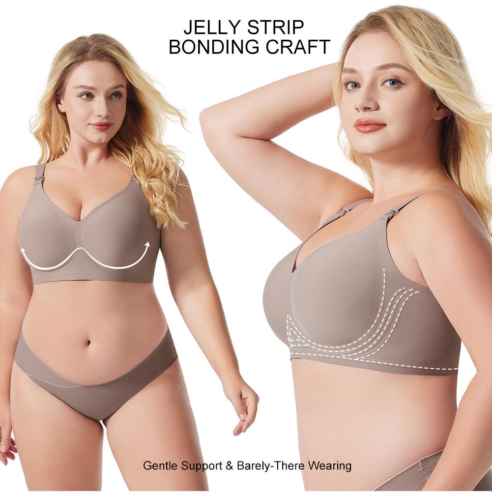 Seamless Nursing Bra in Plus Size Wire-Free Premium Full-Cup Design Soft Comfort