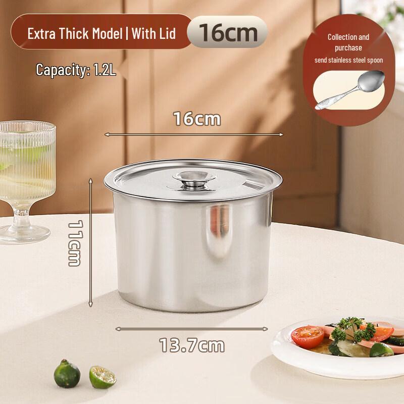 Qiwei Extra Thick 304 Stainless Steel Bowl with Lid