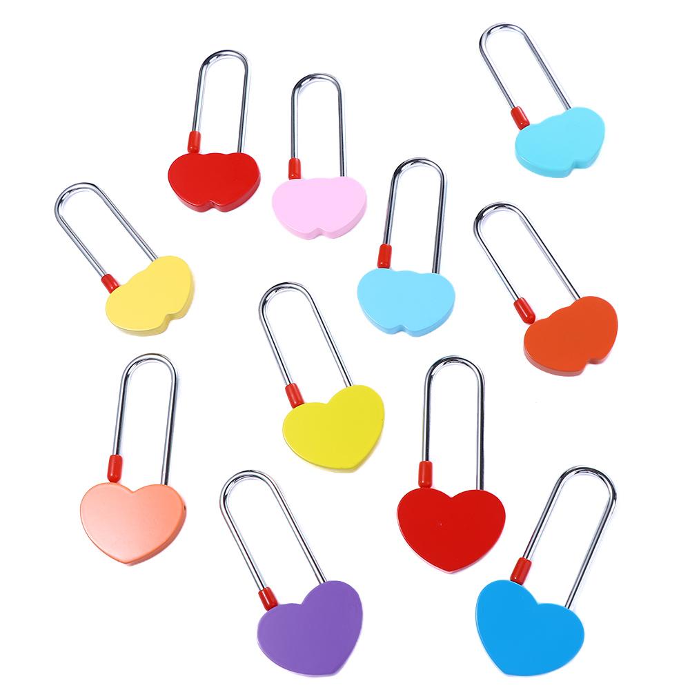 Love Without Key Heart Shape Couples Anniversary Wish Lock Wedding Gifts Keepsake Love Padlock