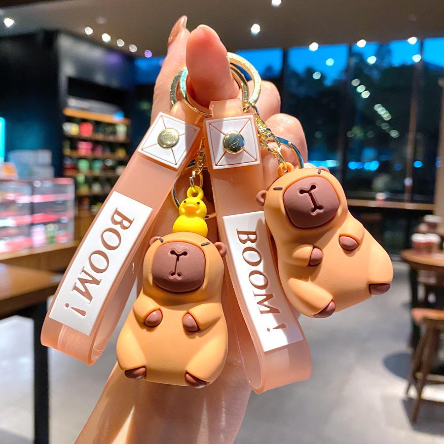 Cartoon Capybara Keychain Charm