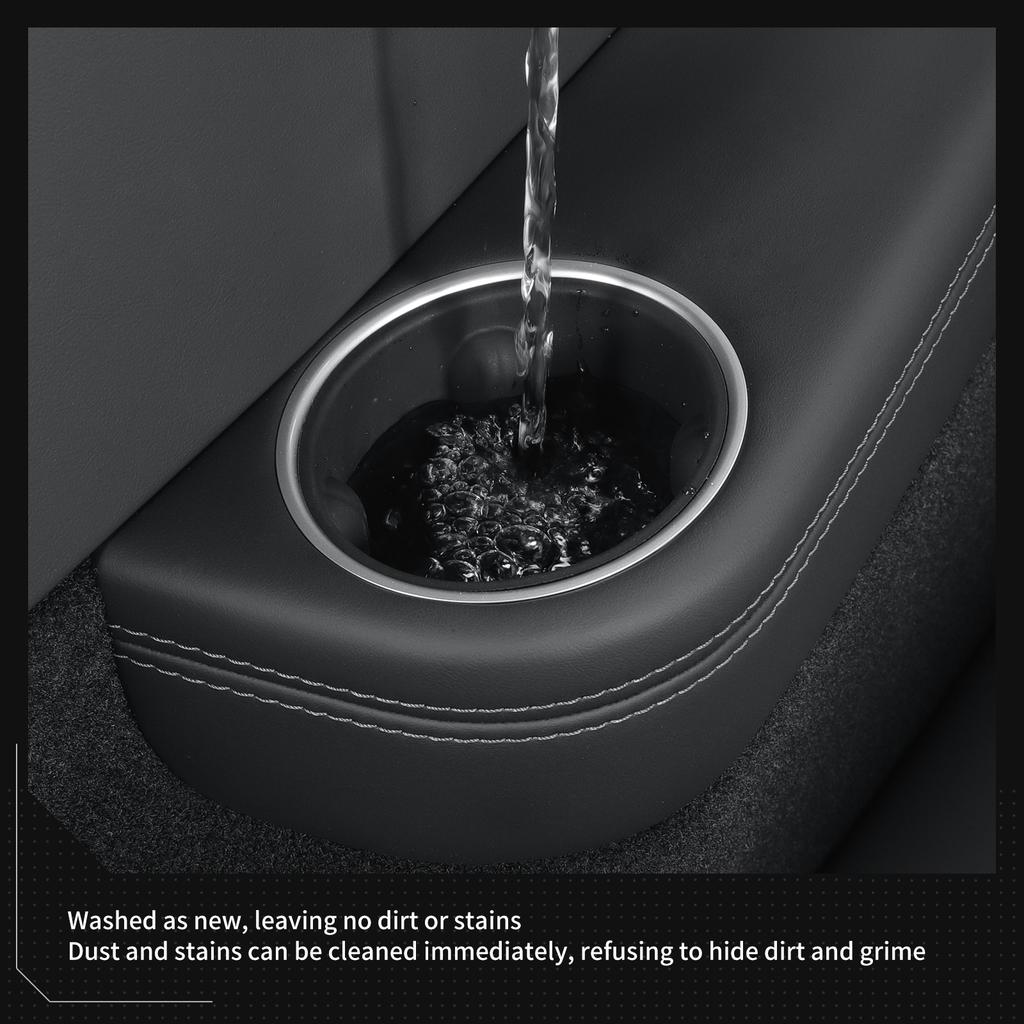 LUCKEASY for Tesla Model YL 2025 2026 3rd Row Cup Water Cup Holder Insert Car Holder Tray Silicone Organizer Tidying