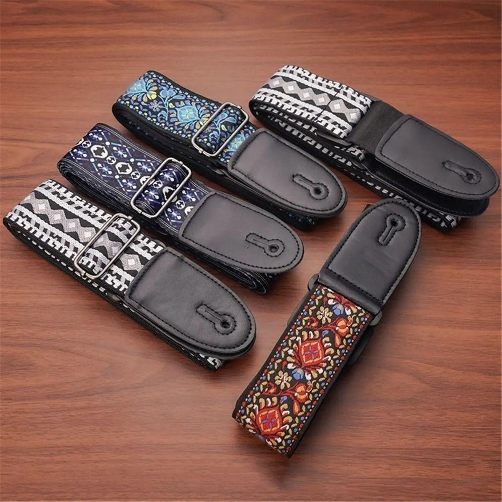 Adjustable Guitar Strap Ethnic Style Electric Guitar Belts Guitar Shoulder Belt  Guitar Accessories