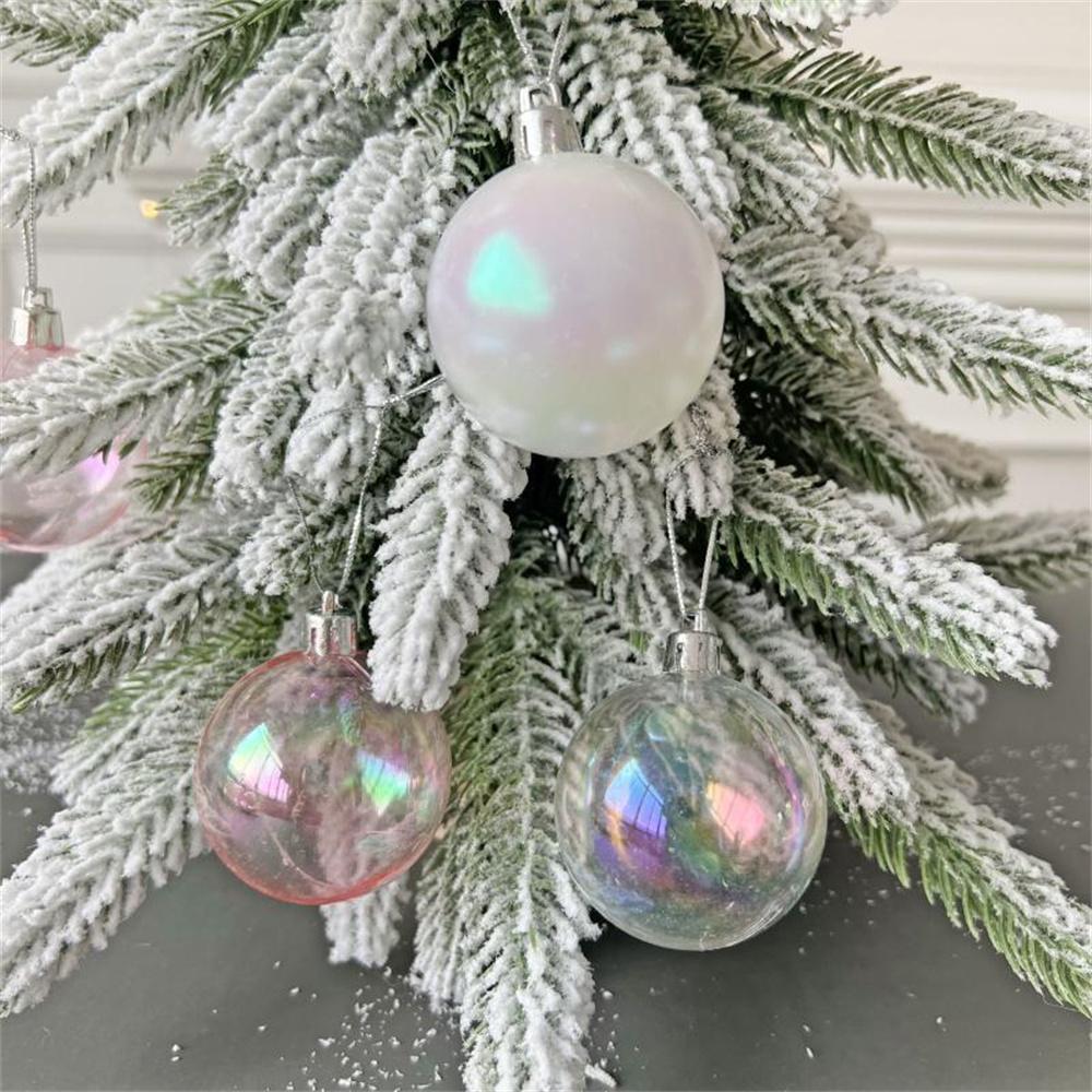 4/5/6cm Colorful Ball Decoration Christmas Tree Hanging Pendant Birthday Party Wedding Transparent Ball Bubble Decor