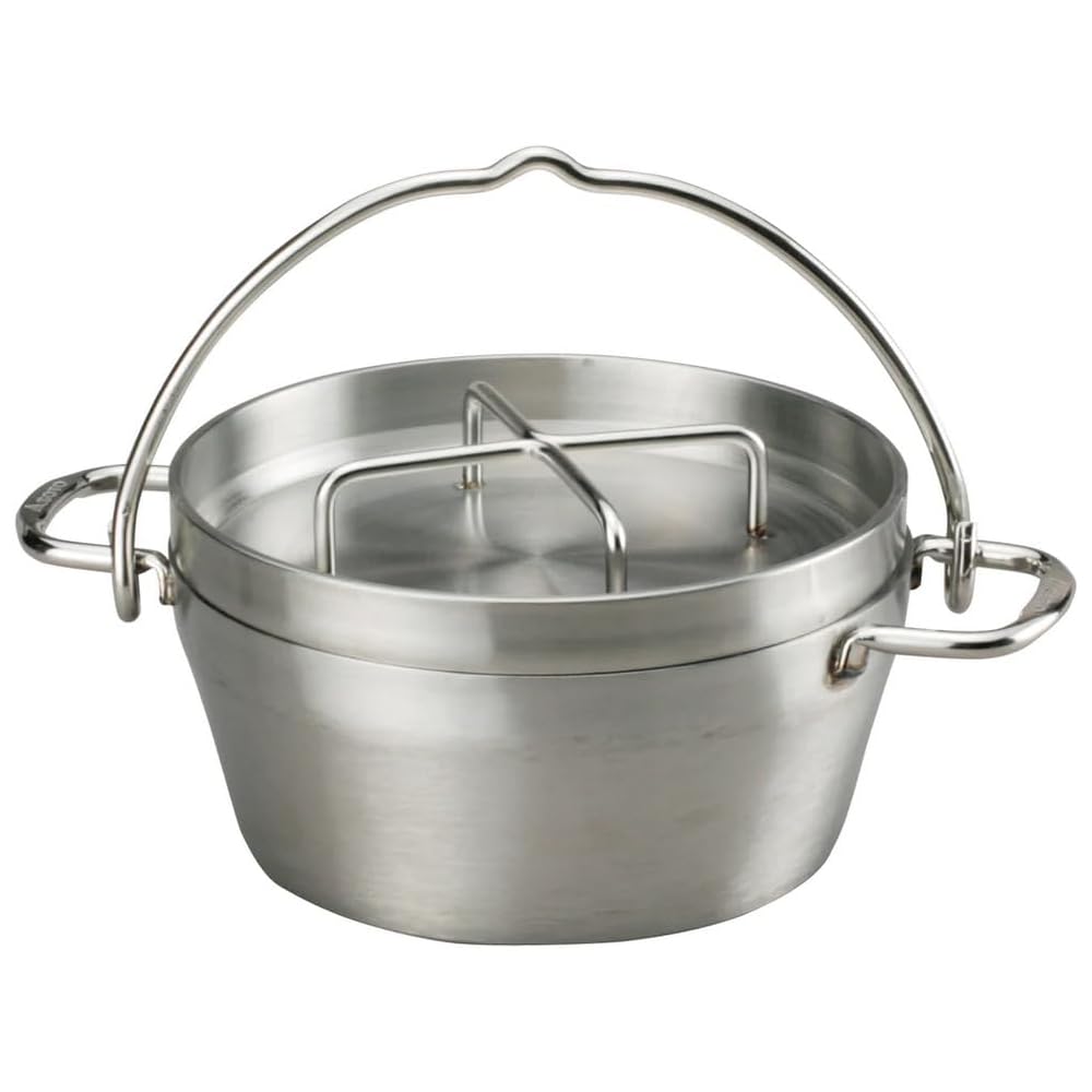 SOTO Dutch Oven 8 Inch Stainless Steel High Heat Retention Durable Outdoor Cooking Pot