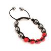 Les Trésors De Lily [J3721] - Ethnic Bracelet 'Shambhala' Red Black