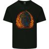 A Buddha Statue With Flames Kids T-Shirt Childrens