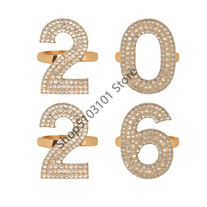 Minimalist New Year 2026 Earrings Hollow Out Metal Pendant Drop Earrings For Women Men New Year Jewelry Gifts