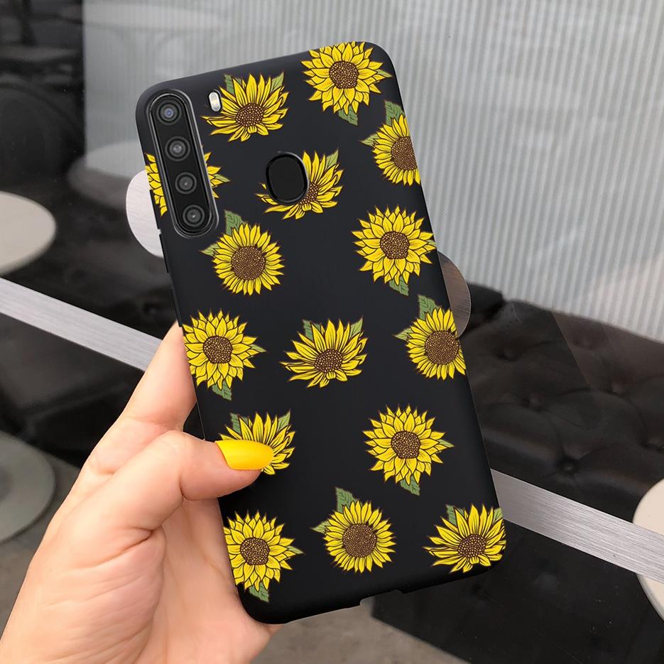 Silicone Phone Case For Samsung Galaxy A21 Case 6.5" Back Cover Coque Soft TPU Fundas Samsung A 21 A21 SM-A215U Protective Shell
