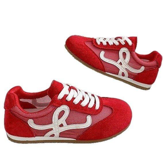 

Popular mesh German training shoes women s 2025 summer new versatile breathable casual sports shoes non-slip car training women s shoes 40 бежевый