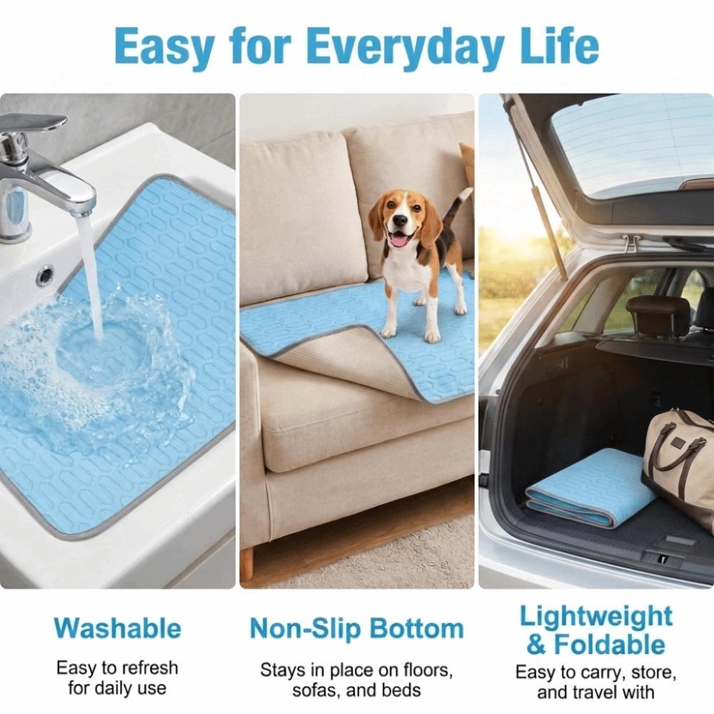 Breathable Pet Cooling Mat Cool Ice Silk Ice Pad Blankets Durable Sleeping Pad  for Dog Cat