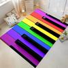 Rainbow Piano Key Pattern Rug for Music Lovers Suitable for use as an anti-slip game mat for living room and bedroom sofas