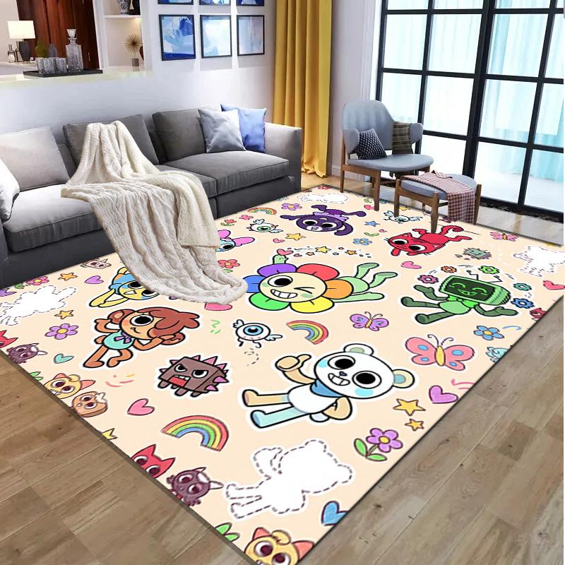 Dandy's World Pattern Rug, Indoor/Outdoor Mat, for Picnic, Gameroom, Bedroom, Office, Living Room, Home Decor Carpet, Birthday Gift