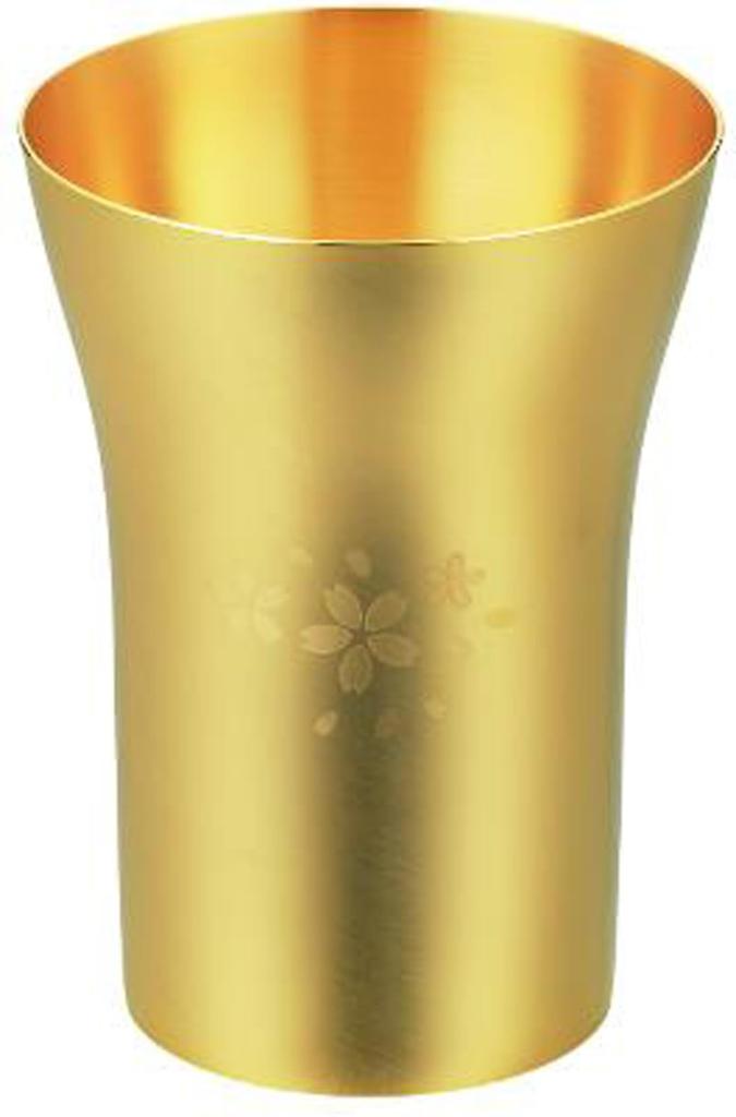 Gold Luxury Cherry Blossom Design 18-8 Stainless Steel Gold Plated Tumbler (Small) SK-002