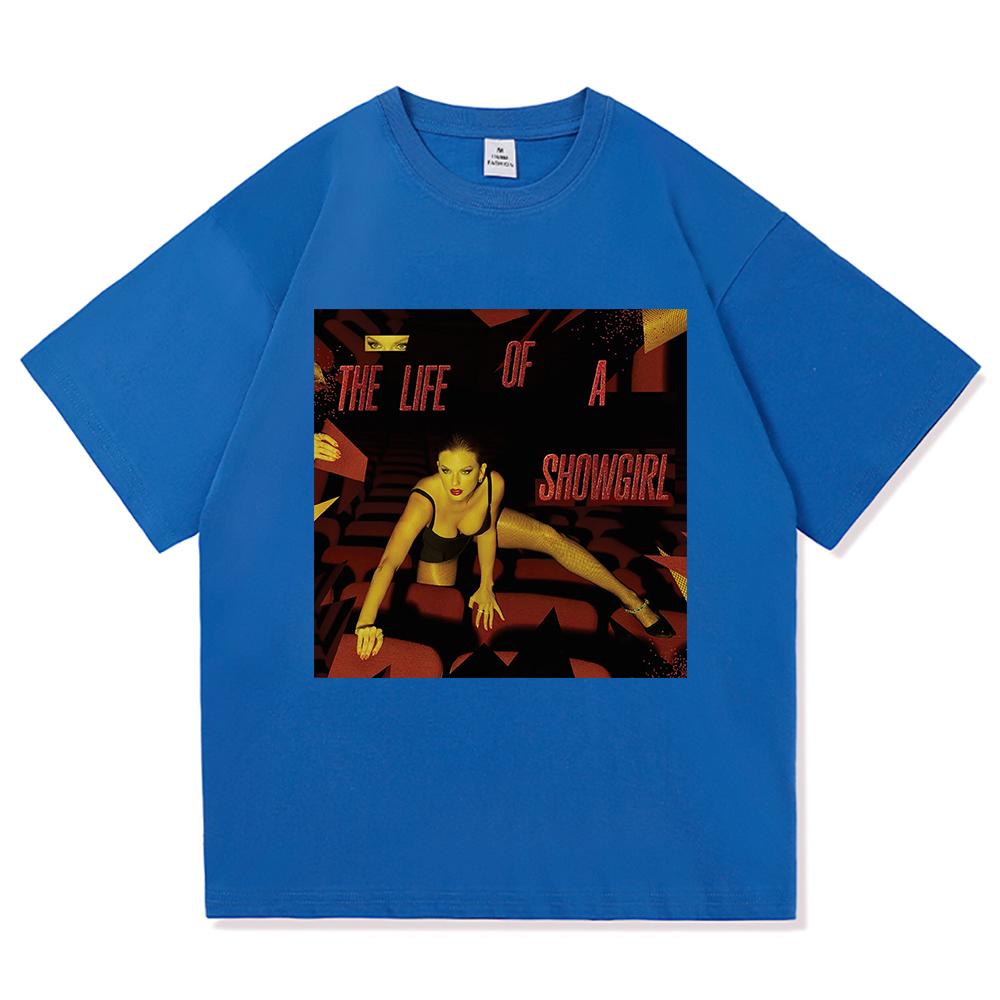 The Life of A Showgirl Album Tricou 2025 Modă Nouă Haine Bărbați/femei Vintage Harajuku Haine de Înaltă Calitate Tricouri Bumbac