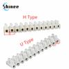 1pcs U H Type 12 Position Plastic Barrier Terminal Strip Block Barrier Screw Block Connection Strips for Electrical Wiring 3A10A
