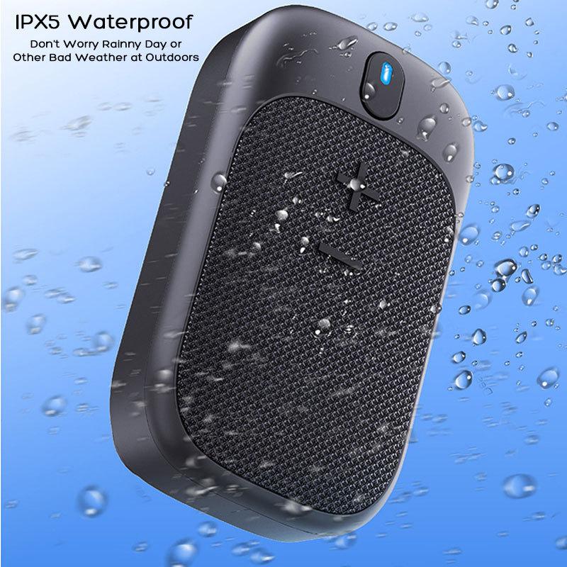 Altavoz Inalámbrico Bluetooth Portátil para Llevar Puesto, con Clip para Cuello o Mochila, Micrófono Incorporado para Senderismo, Correr, Montar, Aventura, etc.