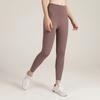 And American Style High Waist Hip Lift Nude Feel Peach Fitness Pants Women's Yoga Pants Solid Color Quick-Drying Tight-Fitting Running Exercise Pants